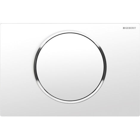 Geberit Sigma10 Single Flush Plate - White/Gloss Chrome