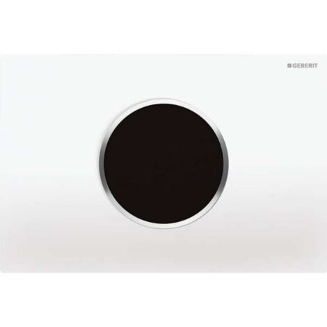 Geberit Sigma10 WC Steuerung f. 2-Mengen Spülung berührungslos Netzbetrieb weiß / mattchrom