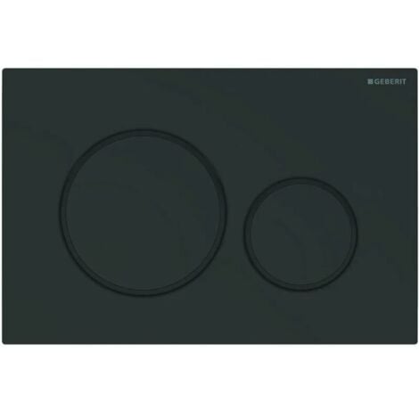 Geberit Sigma20 - 2-Tasten-Betätigungsplatte, mattschwarz / glänzend schwarze Ränder 115.882.16.1