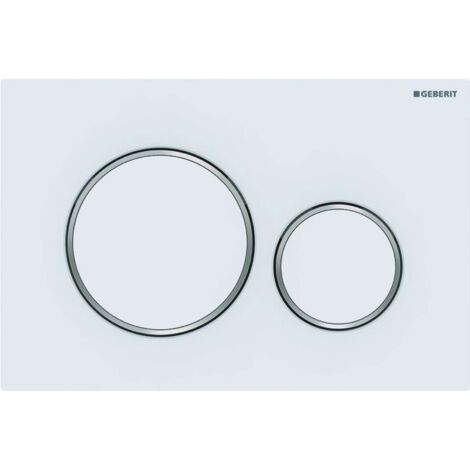 Geberit Sigma20 - Betätigungsplatte SIGMA20, weiß matt / chrom 115.882.JT.1