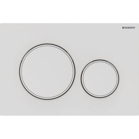 Geberit Sigma20 Bouton de commande WC DualFlush 24.6x16.4cm Blanc mat - Blanc mat