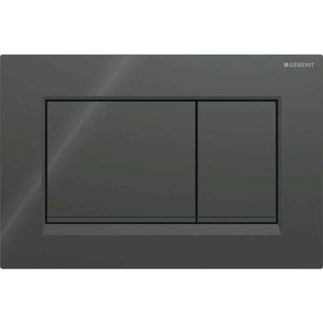 COOCHEER Geberit Sigma20 (ex Sigma30) quadratische Betätigungsplatte für Zweimengenspülung: schwarz, mattschwarz (115.883.DW.1)