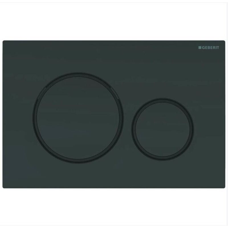Geberit Sigma20 - Plaque de déclenchement, noir brillant / bordures noir mat 115.882.DW.1