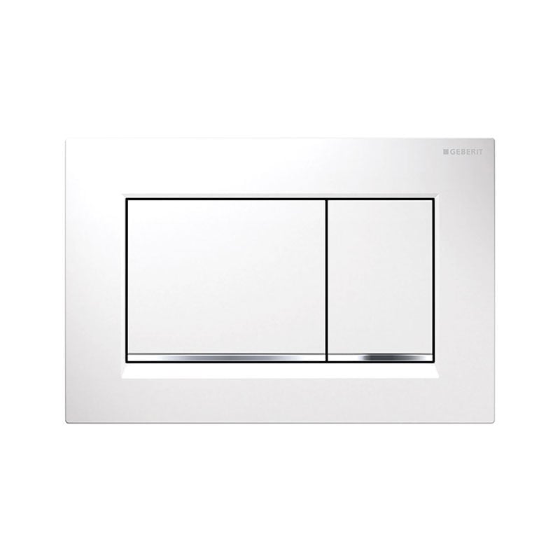 Sigma30 Dual Flush Plate - White/Gloss Chrome - Geberit