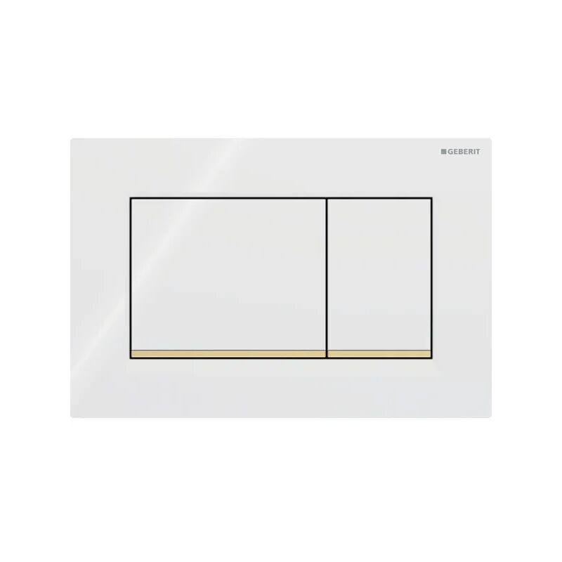 Geberit Sigma30 - Plaque de déclenchement Sigma30, blanc/ doré 115.883.KK.1