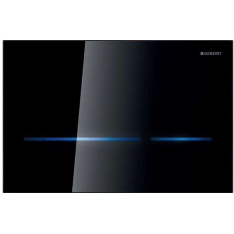 Geberit Sigma80 - Tapa de control de descarga, cristal/negro 242.618.SG.1