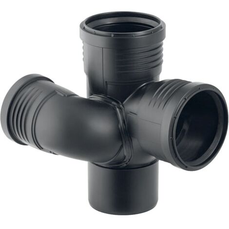 Geberit Silent PP Schachtbogenabzweig 390463141 DN 90/75/90, 87,5Grad, rechts, schalloptimiert