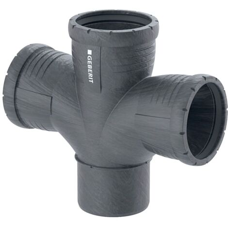 Geberit Silent-Pro Bogenabzweig 87,5 Grad zweifach d 90mm, d1 90mm, d2 90mm