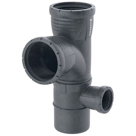 Geberit Silent-Pro Kombibogeneckabzweig 87,5 Grad rechts d 110mm, d1 110mm, d2 50mm