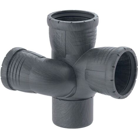 Geberit Silent-Pro Schachtbogenabzweig 87,5 Grad rechts d 110mm, d1 75mm, d2 110mm