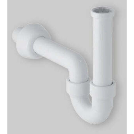 Geberit – Siphon en tube coudé pour lavabo – Ø40mm G1 1/4' – Garde d'eau 50mm – Plastique blanc alpin – Contrôle qualité EN 274-3