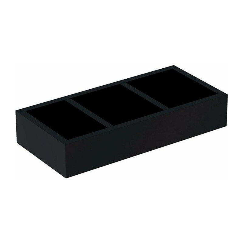 

Compartimento de almacenamiento en forma de H, para cajón superior: Ancho 32,3 cm, Alto 5,9 cm, Fondo 15 cm, Gris aterciopelado / Melamina