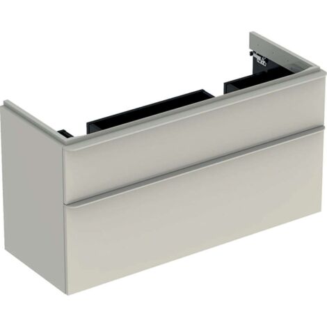 Geberit Smyle Mueble de lavabo cuadrado para lavabo doble,