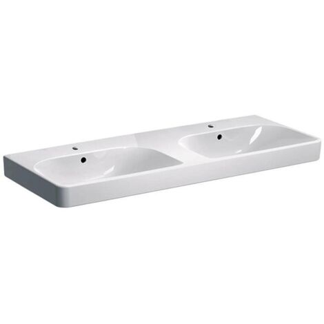 Geberit Smyle Square Doppelwaschtisch 500223,  120x48cm, mit