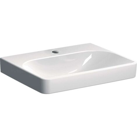 Geberit Smyle Square - lavabo 60x48 cm, sans trop-plein, trou pour robinetterie, blanc 501.732.00.1