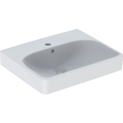 Geberit Smyle Square lave-mains 500256, 50x41cm, avec trou pour