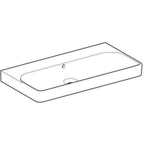 Geberit Smyle Square Waschtisch 500250, 90x48cm, ohne Hahnloch,