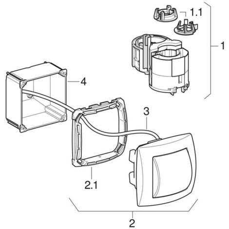Geberit Sollevatore Pneumatico Monotasto  240.573.00.1