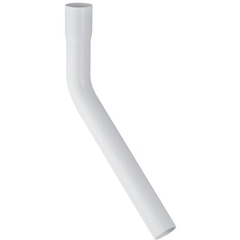 Geberit Spülbogenverlängerung 45 Grad, 30x10cm, mit Steckmuffe Außendurchmesser 44mm, Alpinweiß