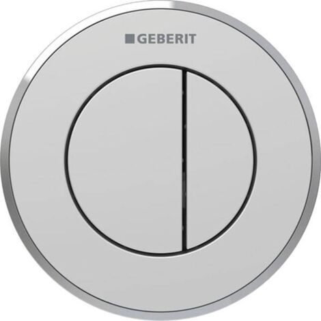 Geberit Spülsysteme - Fernauslösung der Spülung Typ 10, 2-Mengen-Spülung, für Unterputz-Spülkasten 8 cm, easy to clean, Chrom matt 116.055.JQ.1