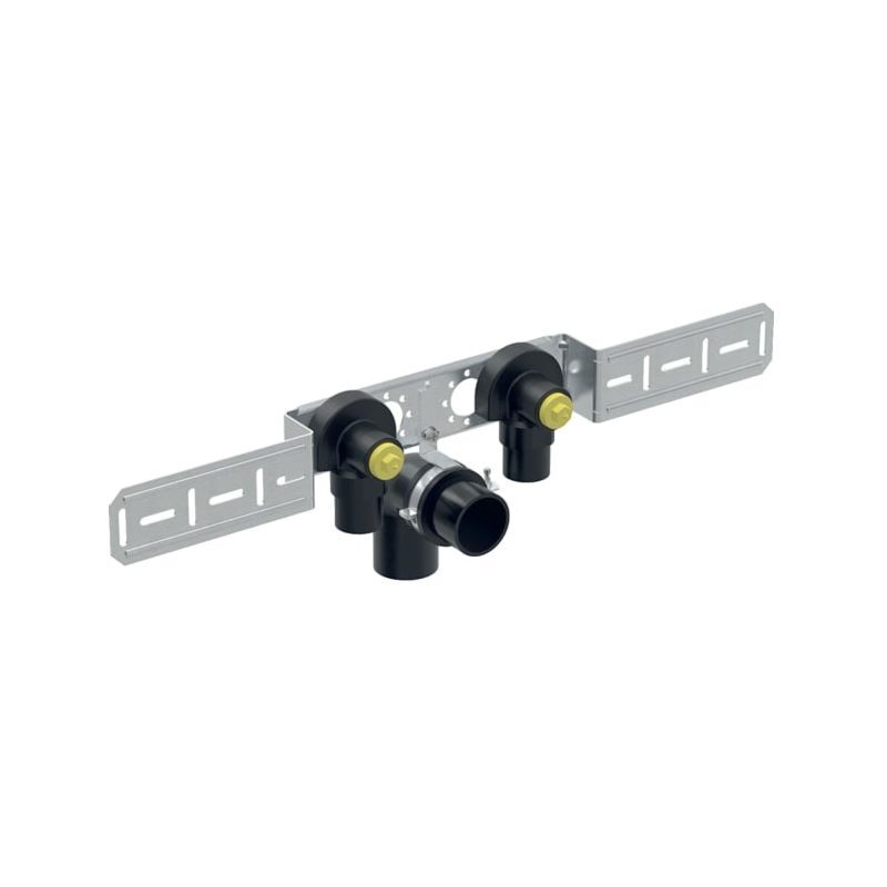 Geberit - Support de raccordement FlowFit 619681001 dn 15, ø 20 mm, Rp 2000 / 2, 59,7 cm, 90 degrés, 2 fois