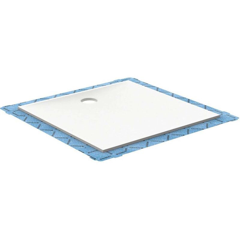 Geberit - Setaplano - Receveur de douche plat, 100x100 cm, matériau minéral, Antislip, blanc alpin 154.280.11.1