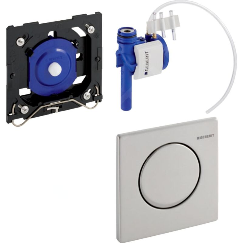 Systèmes de chasse d'eau - Commande pour urinoir à déclenchement pneumatique du rinçage Mambo, acier inoxydable brossé - Geberit