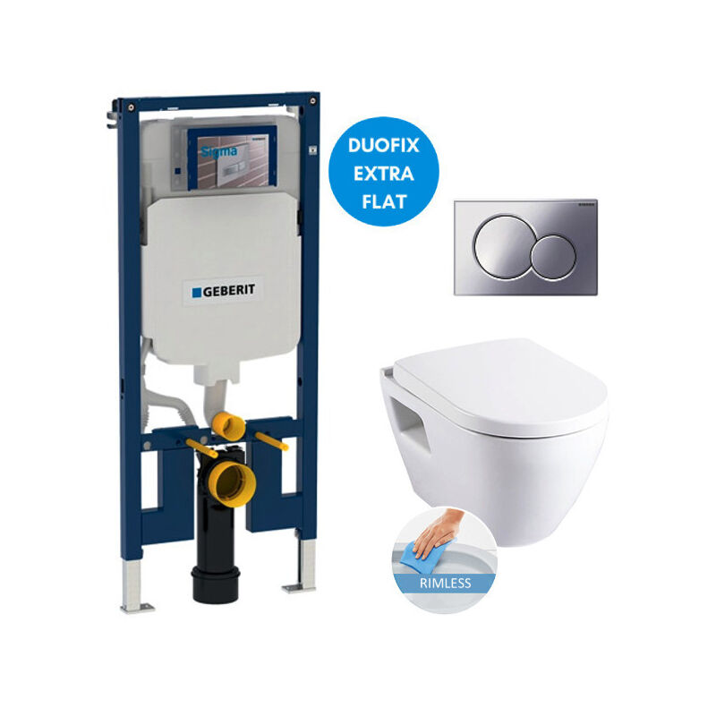 Toilet Set Frame Up720 ExtraFlat + Sat Rimless Wc With Invisible