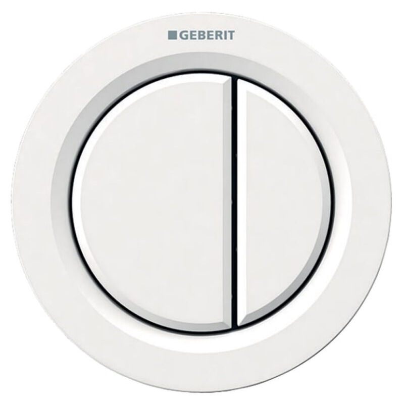 Type 01 Pneumatic Dual Flush Plate Button for Concealed Cistern - White Alpine - Geberit