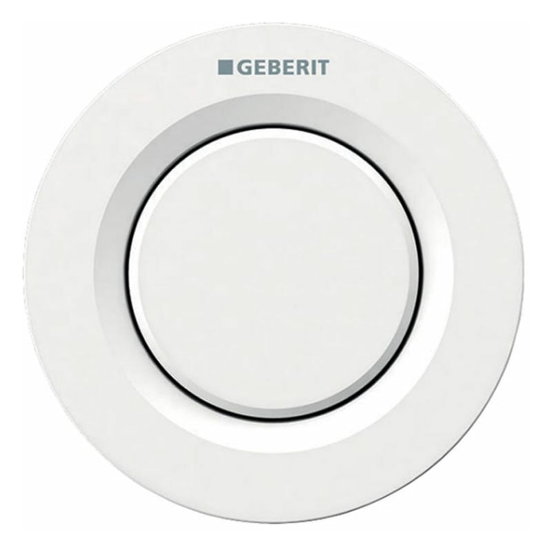 Type 01 Single Flush Plate Button for 80mm Concealed Cistern - Alpine White - Geberit