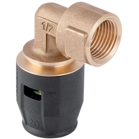 Geberit Übergangsbogen PushFit d 16mmxRp 1/2, 90Gr, m IG, Rotguss