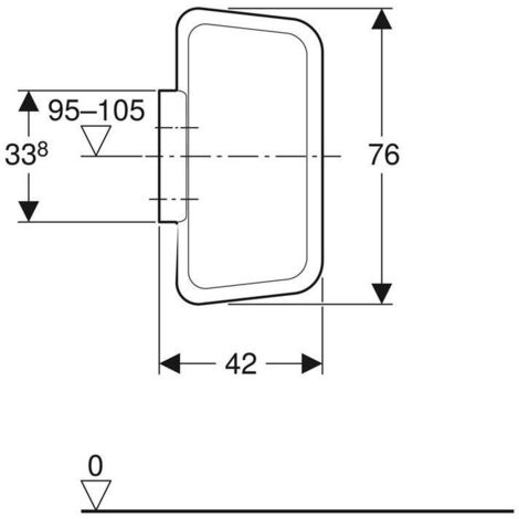 GEBERIT Urinal-Trennwand d 76x42cm Kunststoff