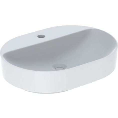 Geberit VariForm Aufsatzwaschtisch elliptisch, 600x450mm, mit