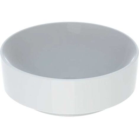 Geberit VariForm Aufsatzwaschtisch rund, 400mm, ohne Hahnloch,