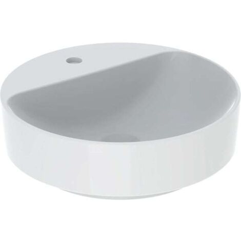 Geberit VariForm Aufsatzwaschtisch rund, 450mm, mit Hahnloch,