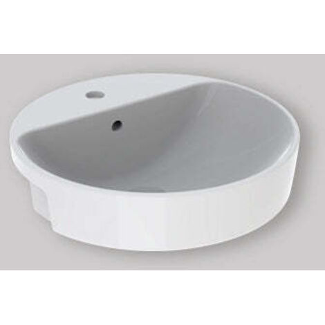 Geberit VariForm Demi lavabo rond, 500mm, avec trou pour robinet,