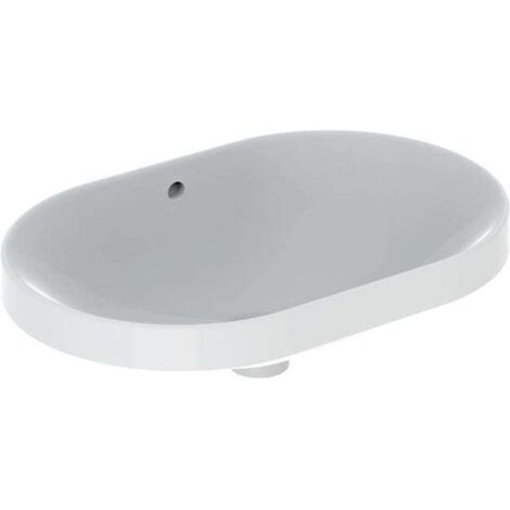 Geberit VariForm Einbauwaschtisch elliptisch, 600x400mm, ohne