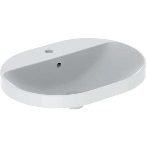 Geberit VariForm Einbauwaschtisch elliptisch, 600x450mm, mit