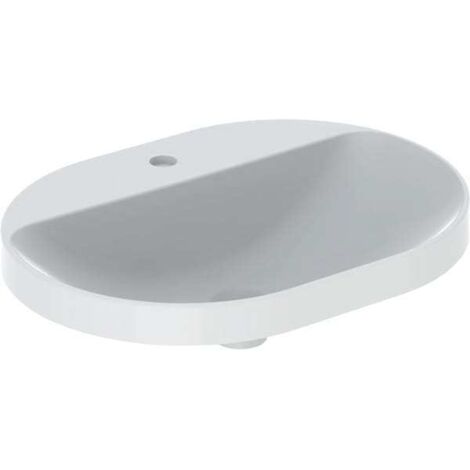Geberit VariForm Einbauwaschtisch elliptisch, 600x450mm, mit