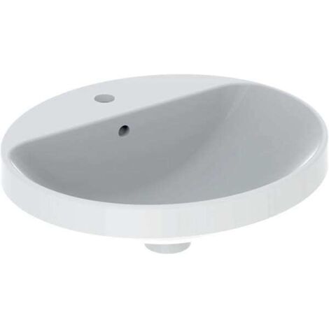 Geberit VariForm Einbauwaschtisch oval, 500x450mm, mit Hahnloch,