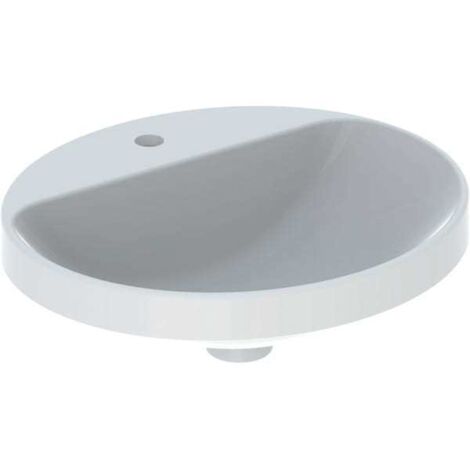 Geberit VariForm Einbauwaschtisch oval, 500x450mm, mit Hahnloch,