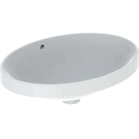 Geberit VariForm Einbauwaschtisch oval, 550x400mm, ohne Hahnloch,