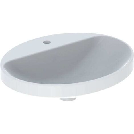 Geberit VariForm Einbauwaschtisch oval, 550x450mm, mit Hahnloch,