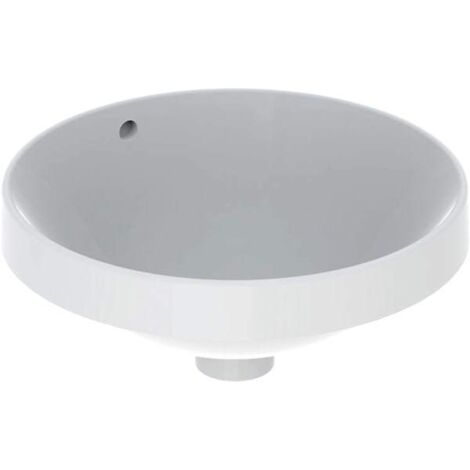 Geberit VariForm Einbauwaschtisch rund, 400mm, ohne Hahnloch, mit