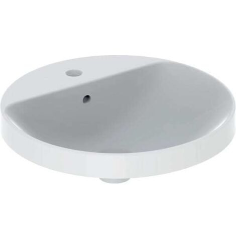 Geberit VariForm Einbauwaschtisch rund, 480mm, mit Hahnloch, mit
