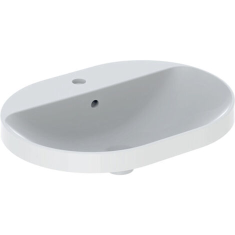 Geberit VariForm lavabo à encastrer elliptique, 600x450mm, avec