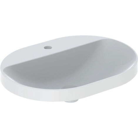 Geberit VariForm lavabo à encastrer elliptique, 600x450mm, avec
