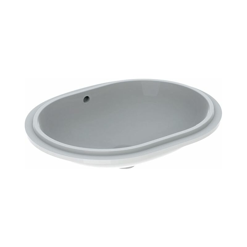 

VariForm Lavabo bajo encimera elíptico, 550x400mm, sin agujero para grifo, con rebosadero, color: Blanco - 500.757.01.2 - Keramag