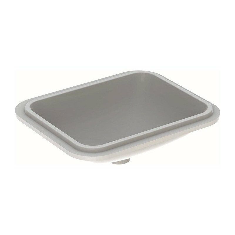 

VariForm lavabo bajo encimera rectangular, 45x44cm, sin orificio para grifería, sin rebosadero, Blanco - Geberit