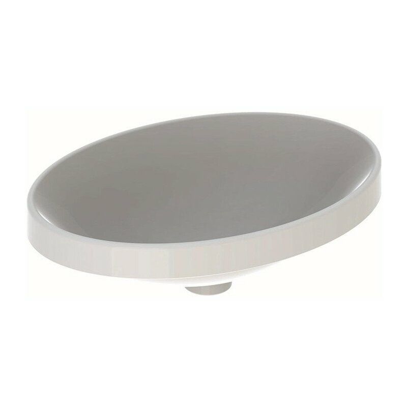 

VariForm lavabo empotrado ovalado: 55x40cm, orificio para grifería : Sin, sin rebosadero, Blanco - Geberit
